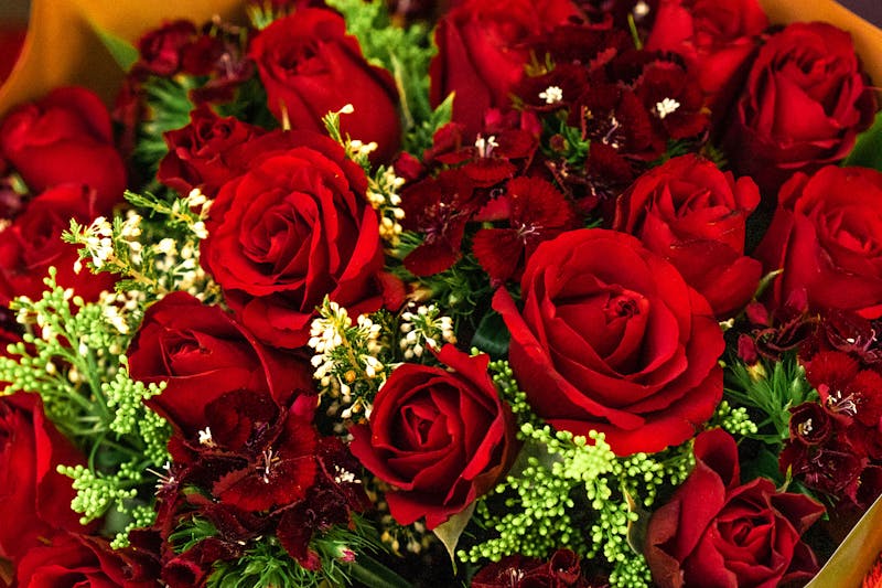 Bouquet romantique de roses rouges